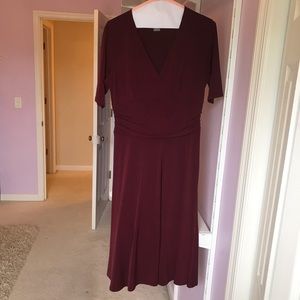 Ann Taylor Crimson mid-length Work Dress